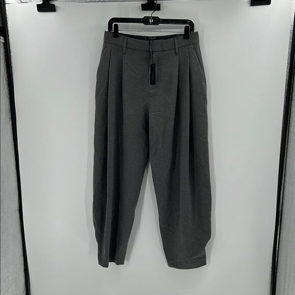 Rag & Bone Women's Cecily Ponte Pant Barrel Leg - Charcoal - 4 - NWT - Picture 1 of 11